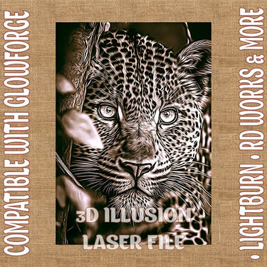 LEOPARD 3d illusion & laser - ready files - 3DWave.us